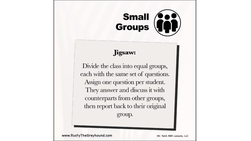 Small Group Tips for Teachers