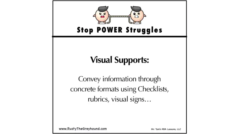 Tip: Use Visual Supports to Stop POWER Struggles