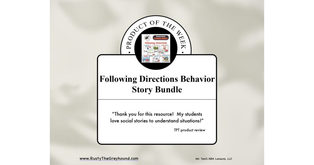 Following Directions Behavior Story Bundle